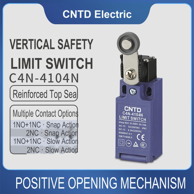Limit Switch - مفتاح تحديد الحدود العمودي CNTD C4N-4104N،