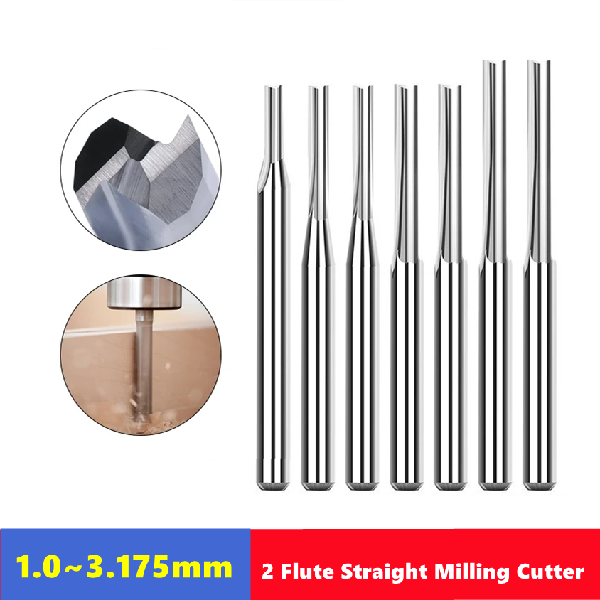 End Mill Set - تفريز فتحة مستقيمة ، مطحنة طرف
