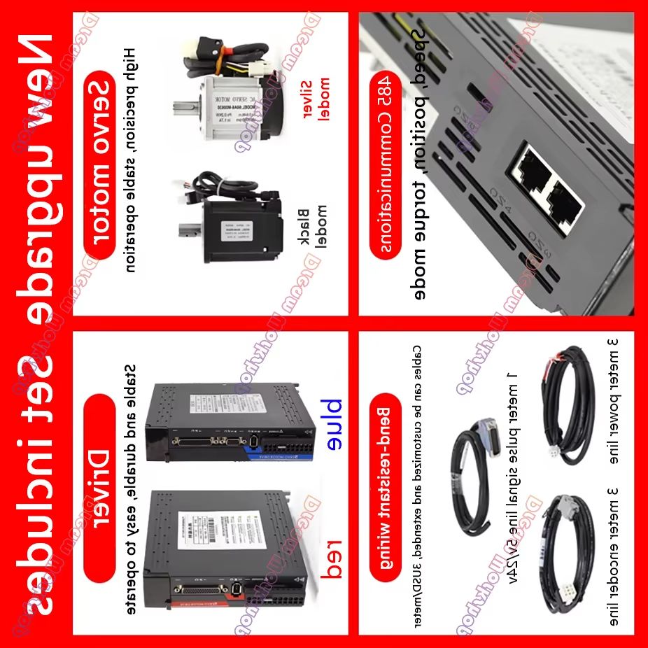 محرك سيرفو بقوة 1 كيلو واط/1.5 - مراجعة Servo Motor وسعره