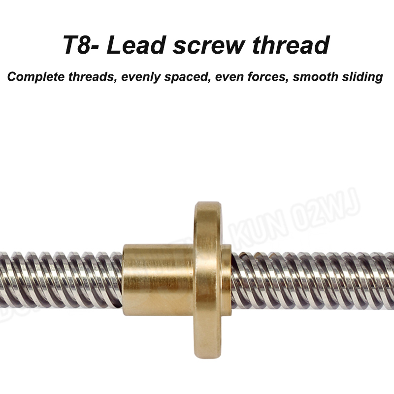 برغي ترابيزويدي T8 مع صامولة ل - مراجعة Lead Screw 8Mm وسعره