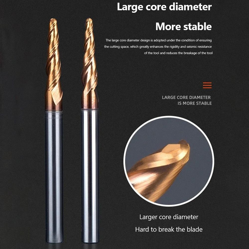 HRC55 الصلبة كربيد الكرة الأنف - مراجعة End Mill Set وسعره