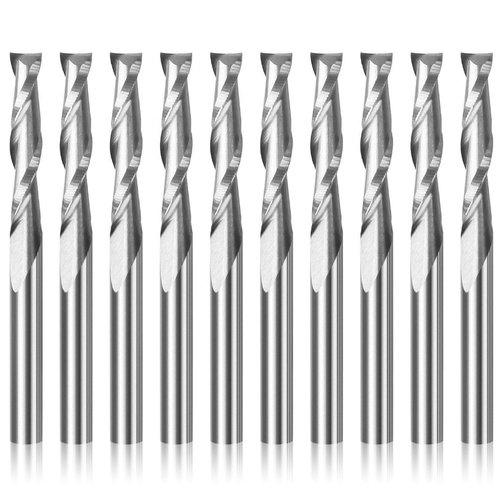 10 قطع من قواطع الطحن الحلزوني - مراجعة End Mill Set وسعره