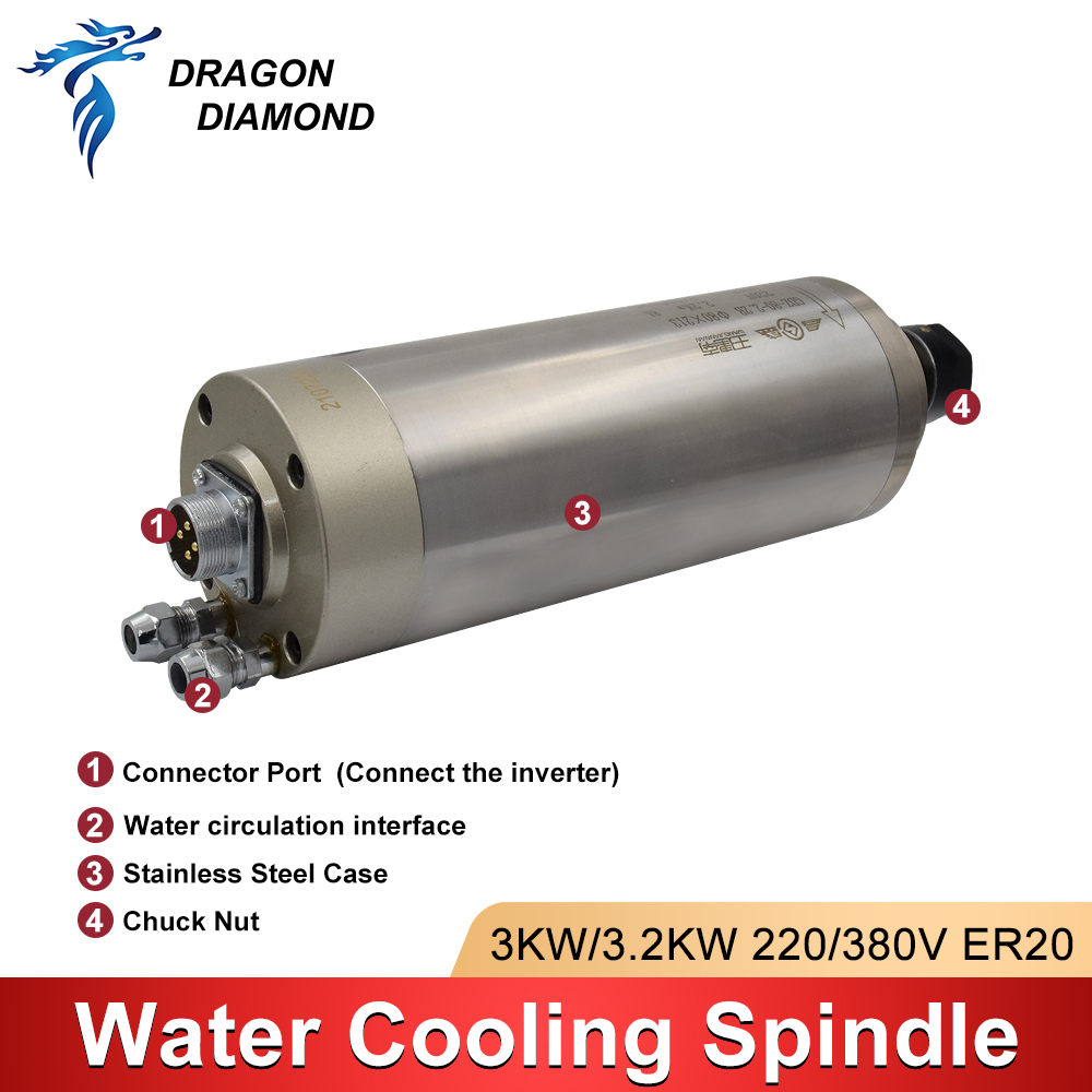 3KW تبريد المياه المبردة المغز - مراجعة Water Cooled Spindle وسعره
