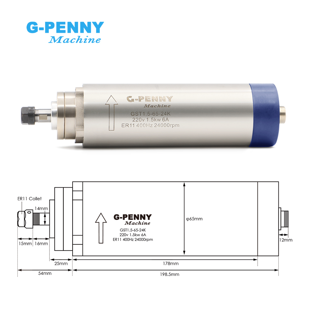 ماكينة G-PENNY بقوة 1.5 كيلو و - مراجعة Water Cooled Spindle وسعره